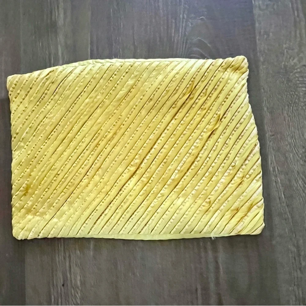 Yellow Textured Throw Pillow Pier one 13/18 inches